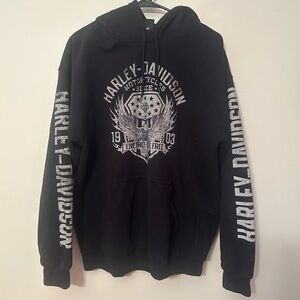black harley davidson sweatshirt large